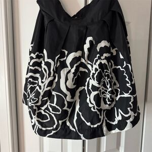 Scamps Women's Floral Mini Skirt Black Tulle Layer Party Size L